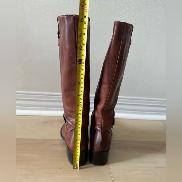 Vintage Swiss Brand “NAVYBOOT” genuine leather wide calf boots size 38 - Picture 7 of 8